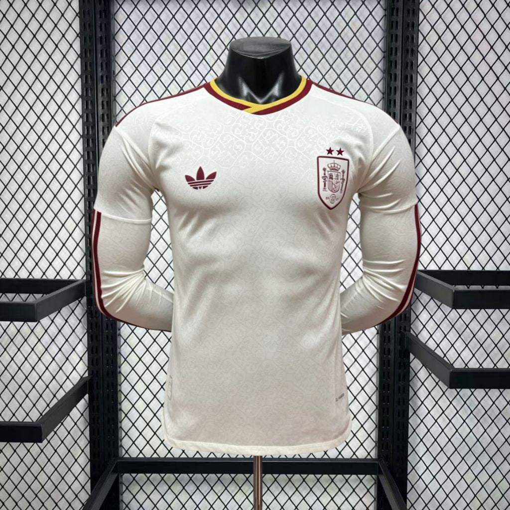 Maillot Espagne Manches Longues Coupe du Monde 2026 Extérieur 2 Stars – Player Version