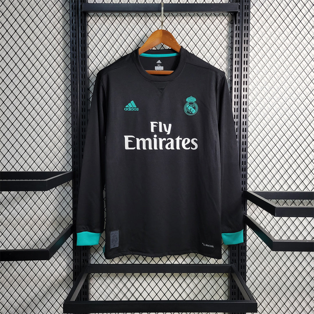 Maillot Real Madrid 2017/18 Manches Longues Rétro – Exterieur