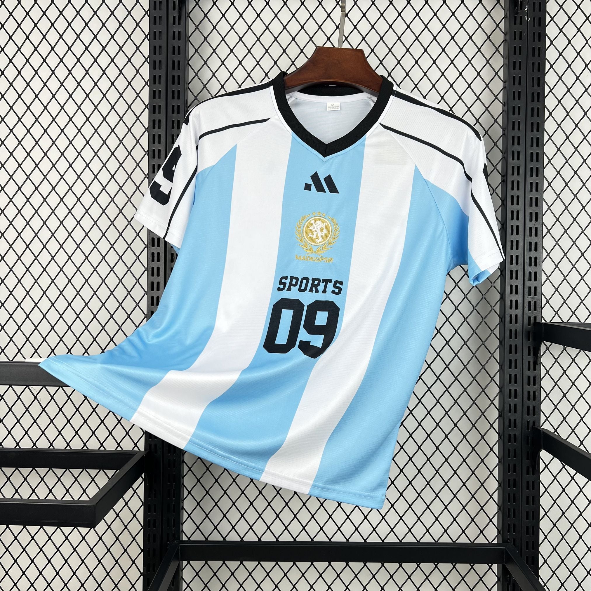 Maillot Bleu Clair Striped Coupe du Monde 2026 – Edition Spécial