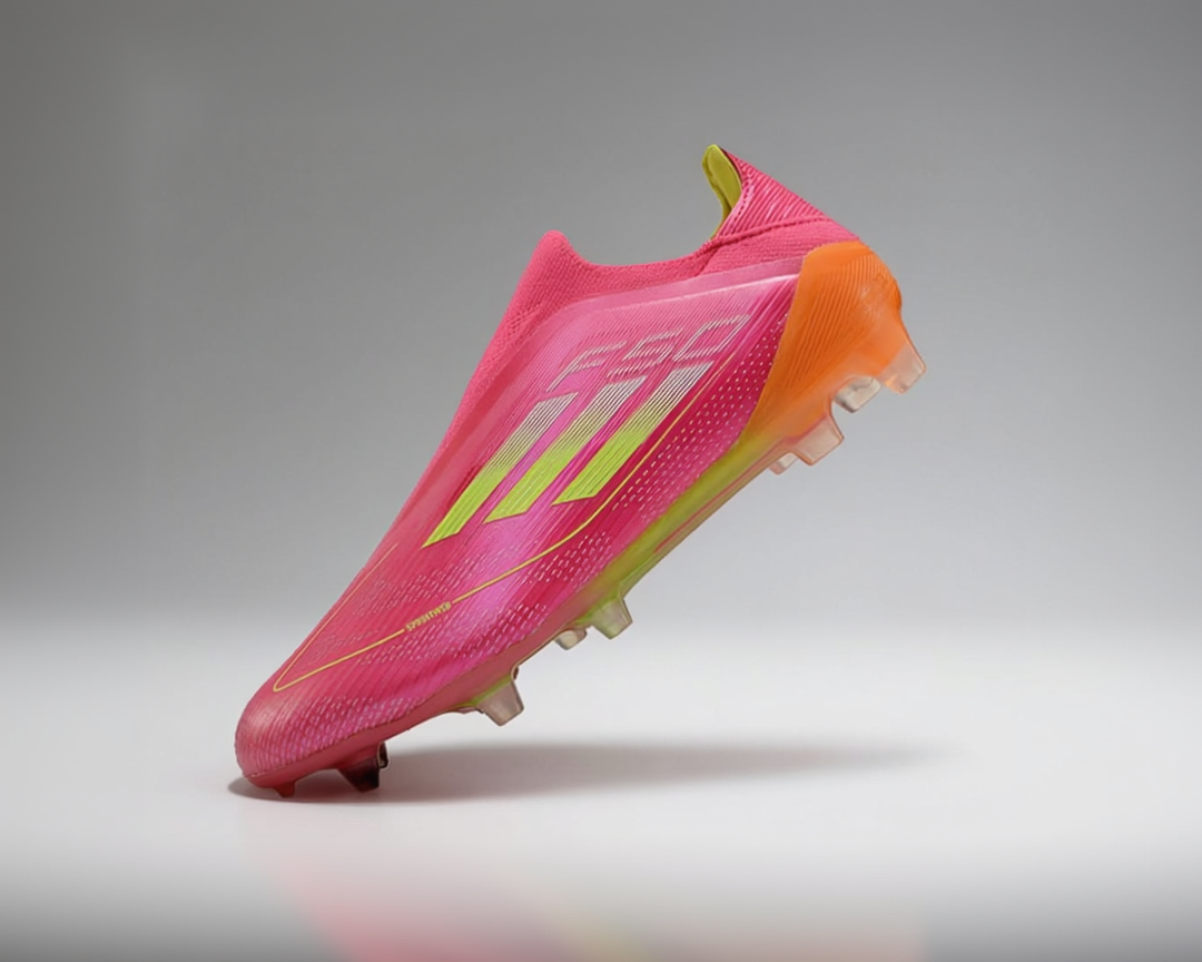 Adidas F50 sans lacets Elite – Rose / Jaune fluo