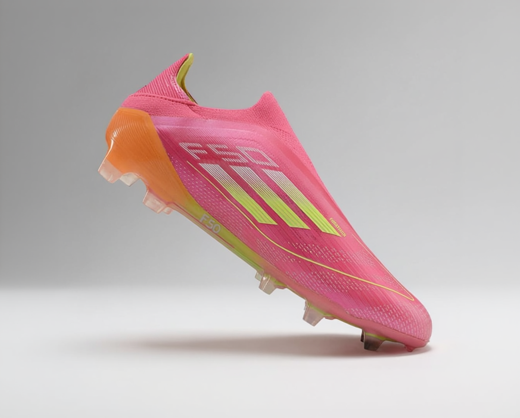 Adidas F50 sans lacets Elite – Rose / Jaune fluo