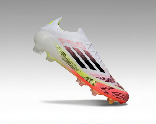 Adidas F50 avec lacets Elite – Blanc / Rouge / Jaune