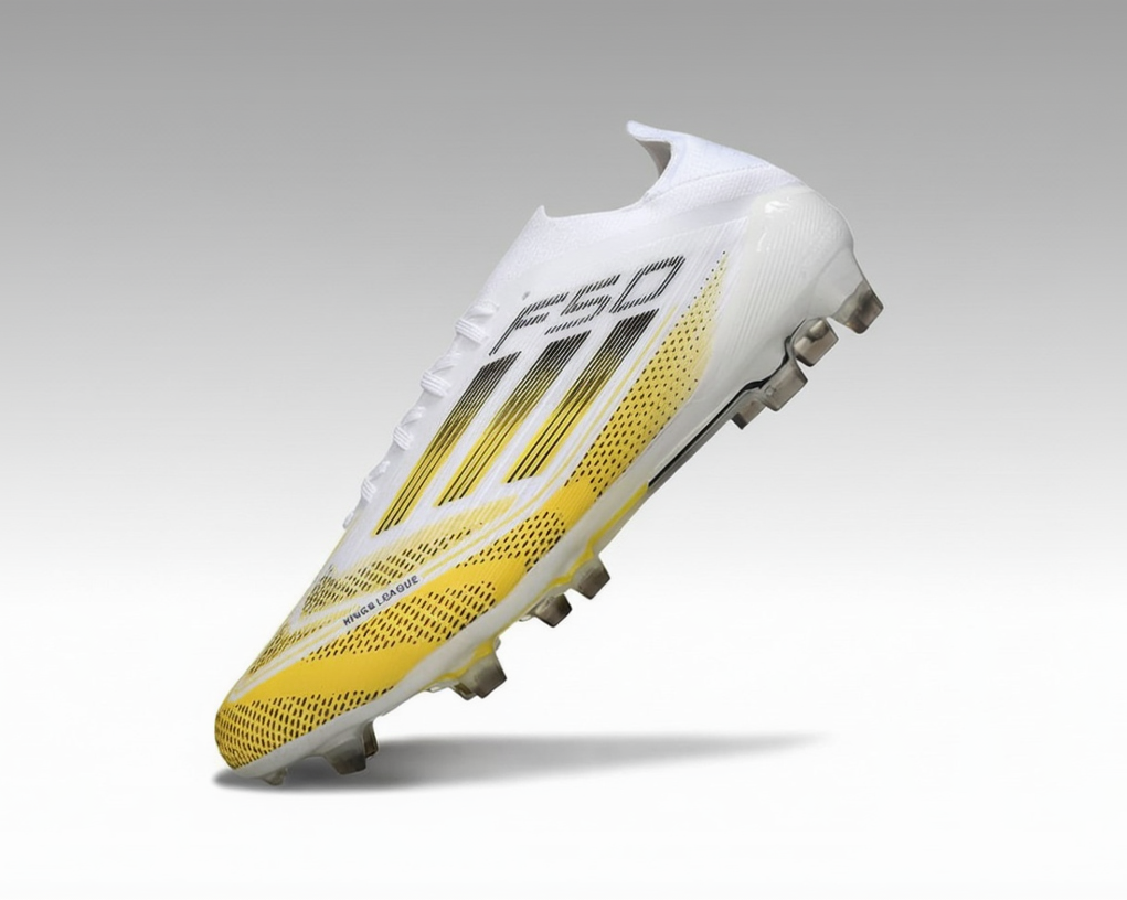 Adidas F50 avec lacets Elite – Blanc / Jaune / Noir