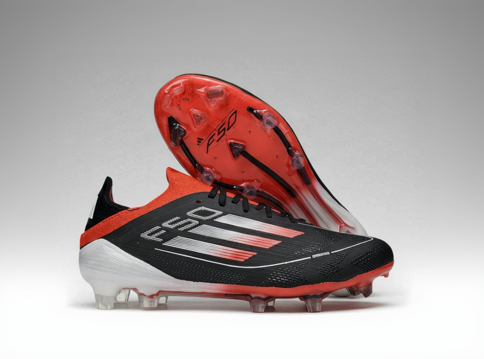 Adidas F50 avec lacets Elite – Noir / Rouge / Blanc