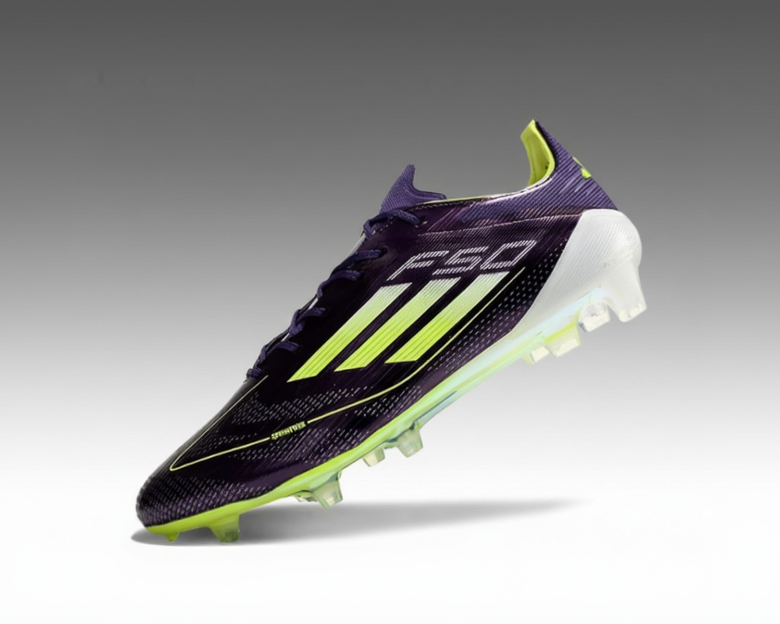 Adidas F50 avec lacets Elite – Violet / Vert fluo