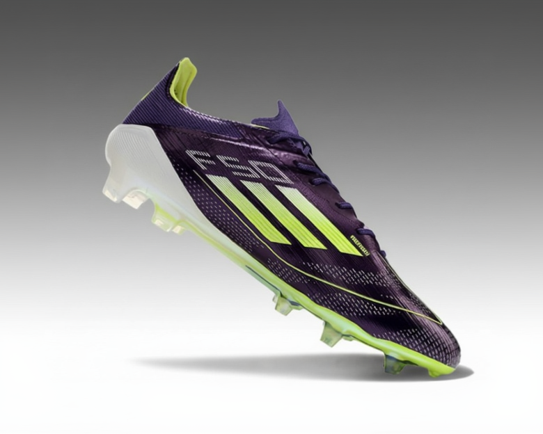 Adidas F50 avec lacets Elite – Violet / Vert fluo
