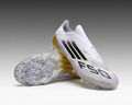 Adidas F50 sans lacets Elite – Blanc / Or