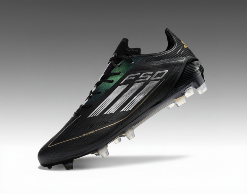 Adidas F50 avec lacets Elite – Noir / Vert / Or