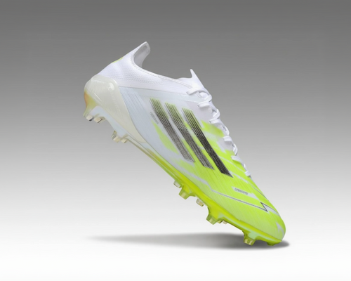 Adidas F50 avec lacets Elite – Blanc / Jaune fluo