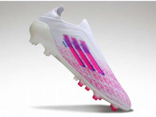 Adidas F50 sans lacets Elite – Blanc / Rose fluo