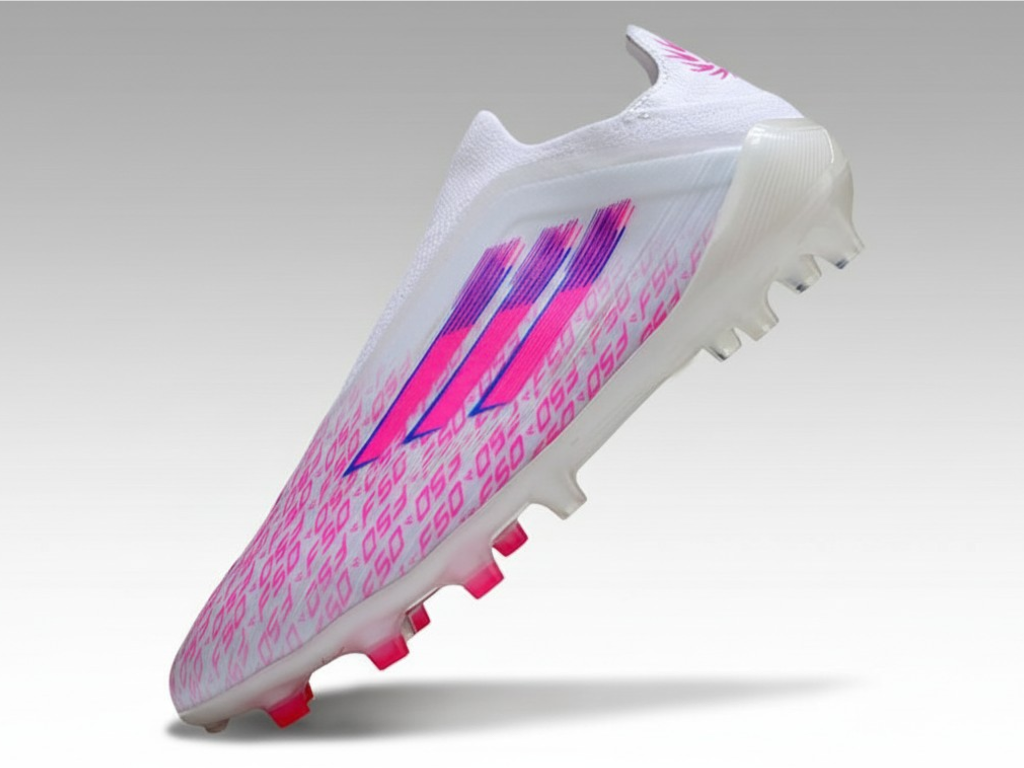 Adidas F50 sans lacets Elite – Blanc / Rose fluo