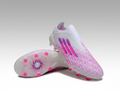 Adidas F50 sans lacets Elite – Blanc / Rose fluo