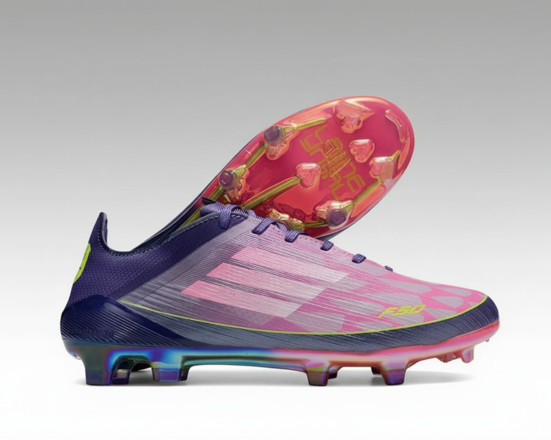 Adidas F50 avec lacets Elite – Violet / Rose irisé