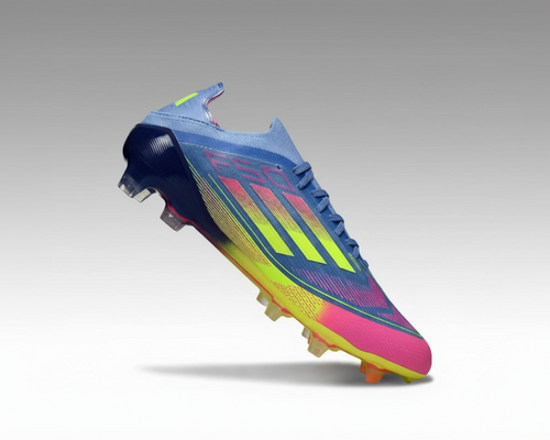 Adidas F50 avec lacets Elite – Multicolore Bleu / Jaune / Rose
