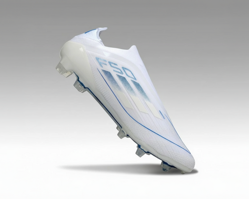 Adidas F50 sans lacets Elite – Blanc / Bleu