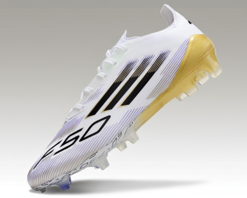 Adidas F50 avec lacets Elite – Blanc / Or