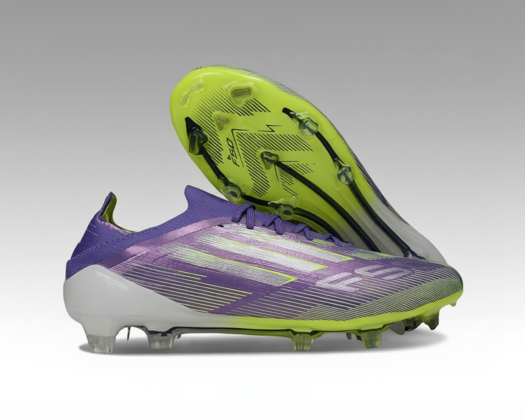 Adidas F50 avec lacets Elite – Violet / Vert