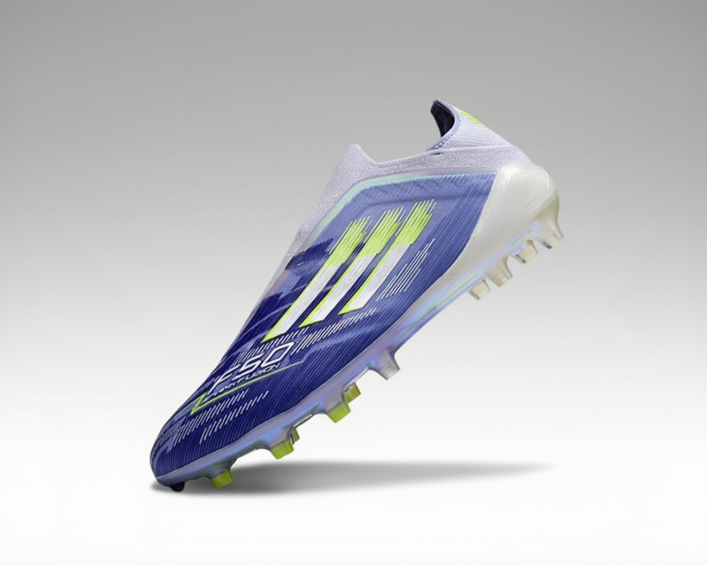 Adidas F50 sans lacets Elite – Gris / Violet irisé