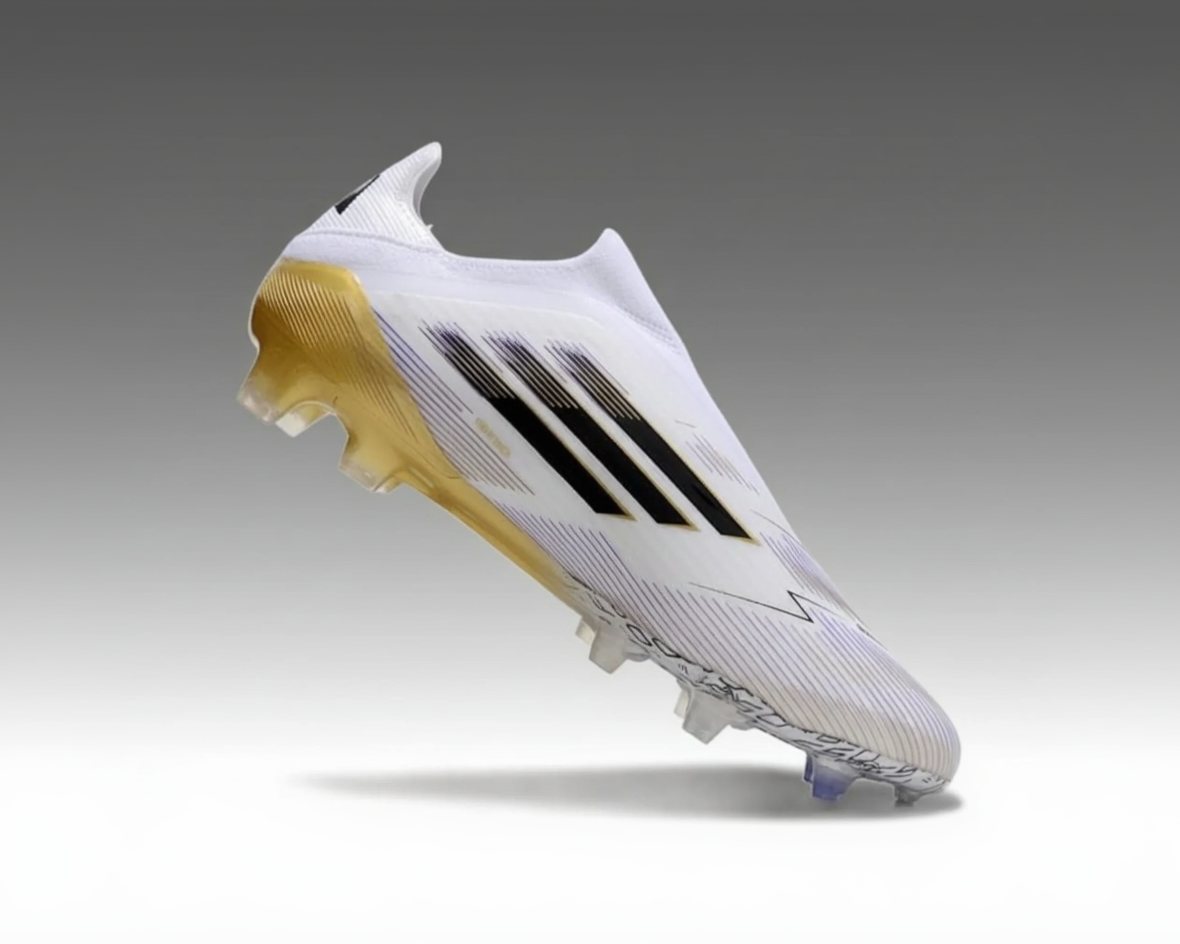 Adidas F50 sans lacets Elite – Blanc / Or