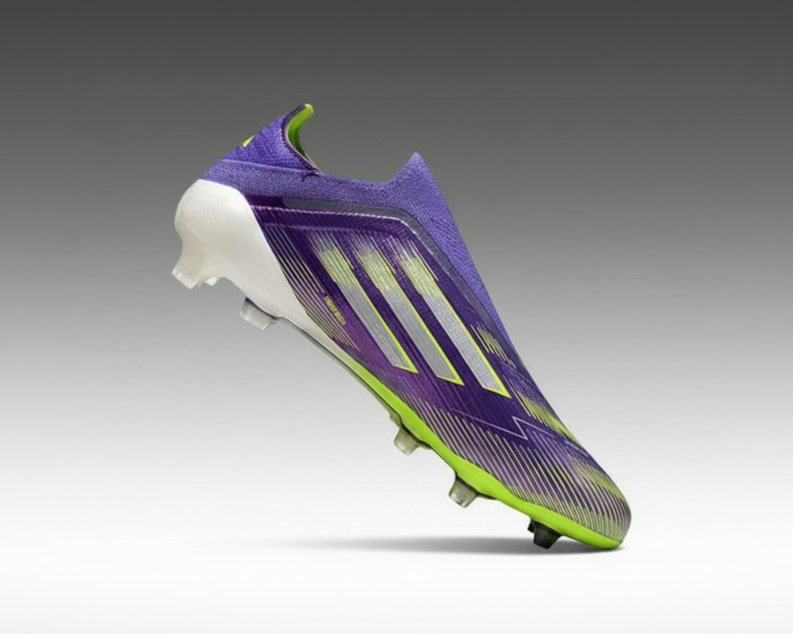 Adidas F50 sans lacets Elite – Violet / Vert