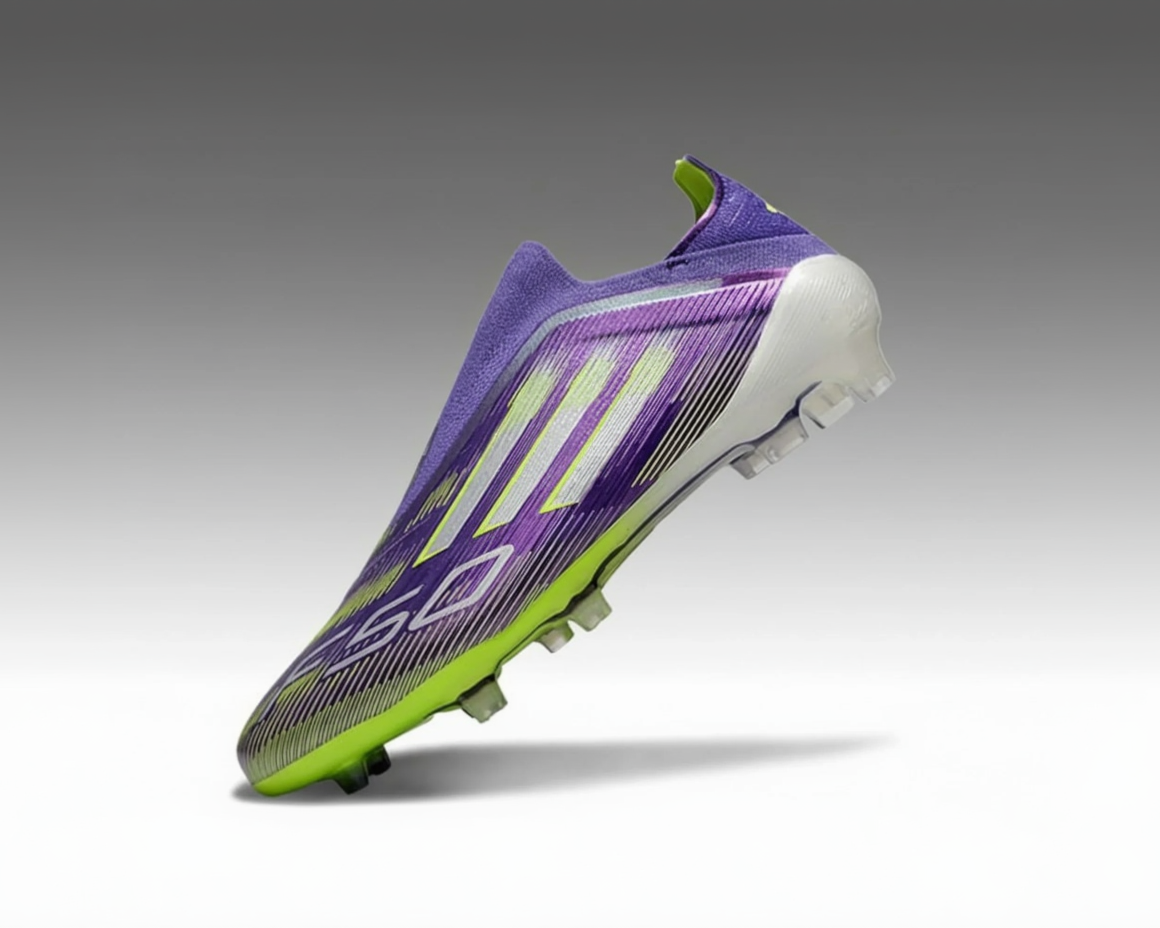 Adidas F50 sans lacets Elite – Violet / Vert