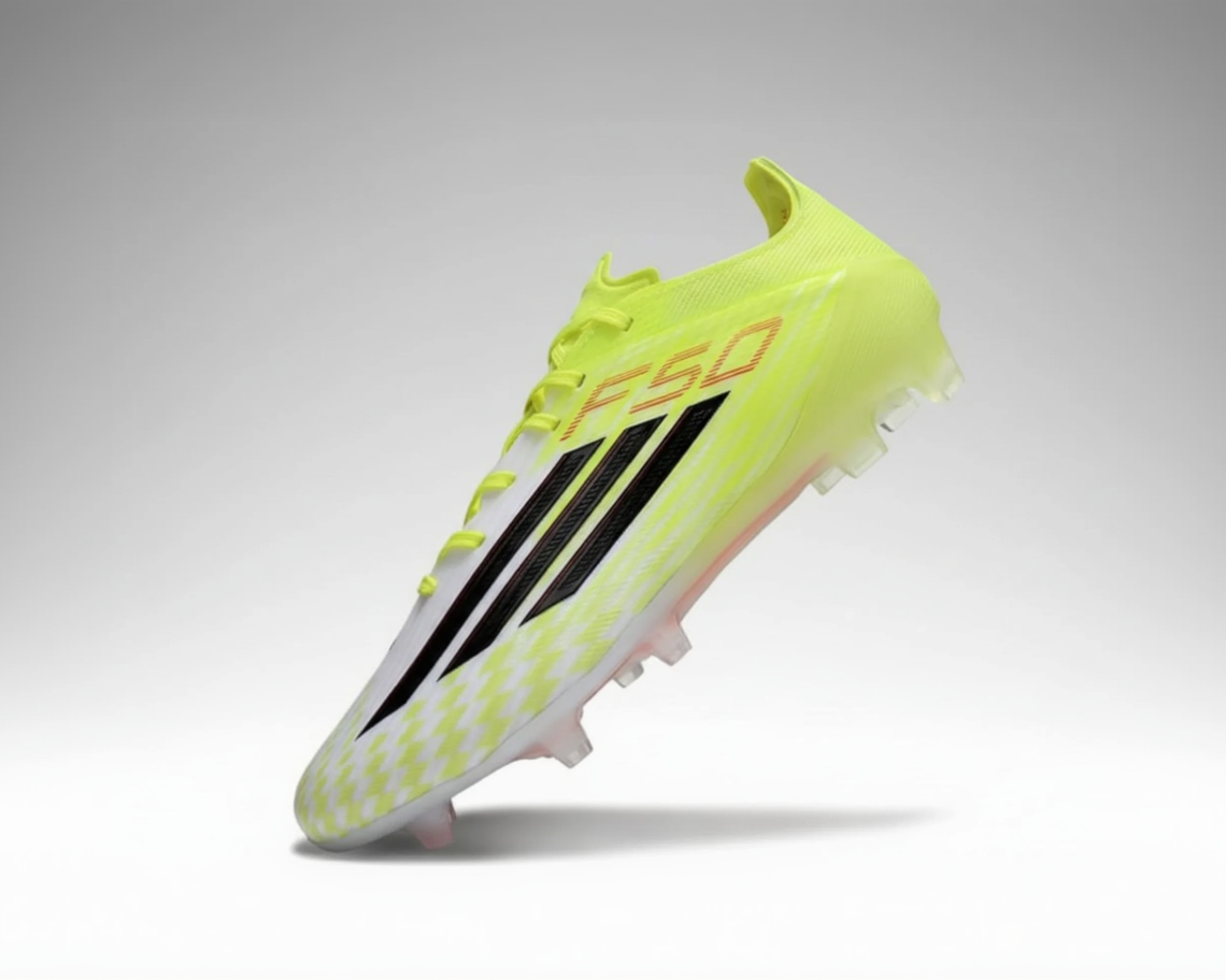 Adidas F50 avec lacets Elite – Jaune fluo / Blanc