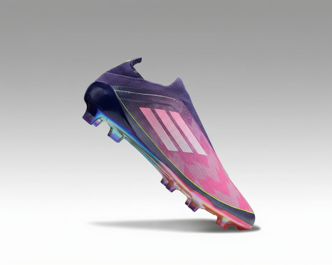 Adidas F50 sans lacets Elite – Violet / Rose irisé