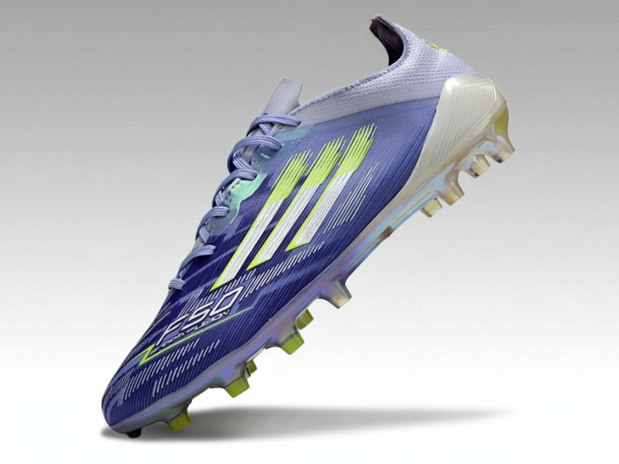 Adidas F50 avec lacets Elite – Violet / Vert Irisé