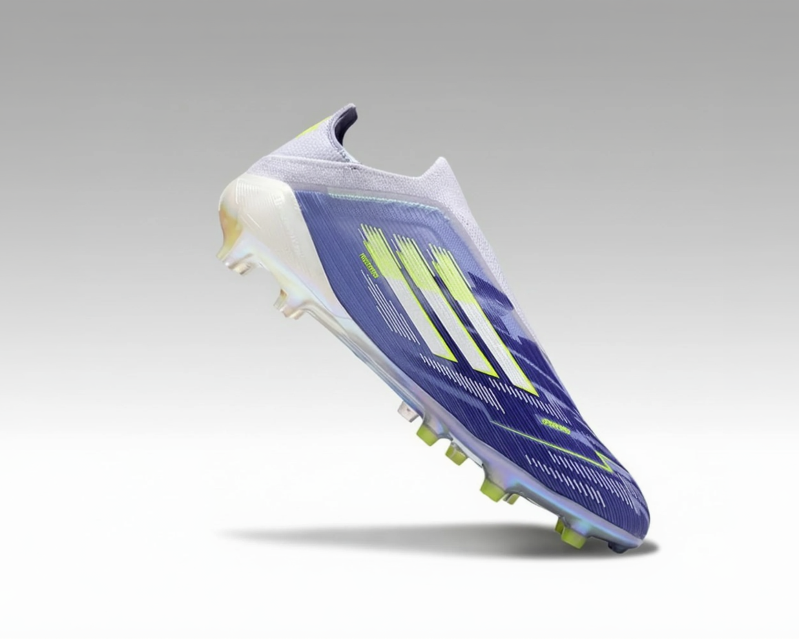 Adidas F50 sans lacets Elite – Gris / Violet irisé