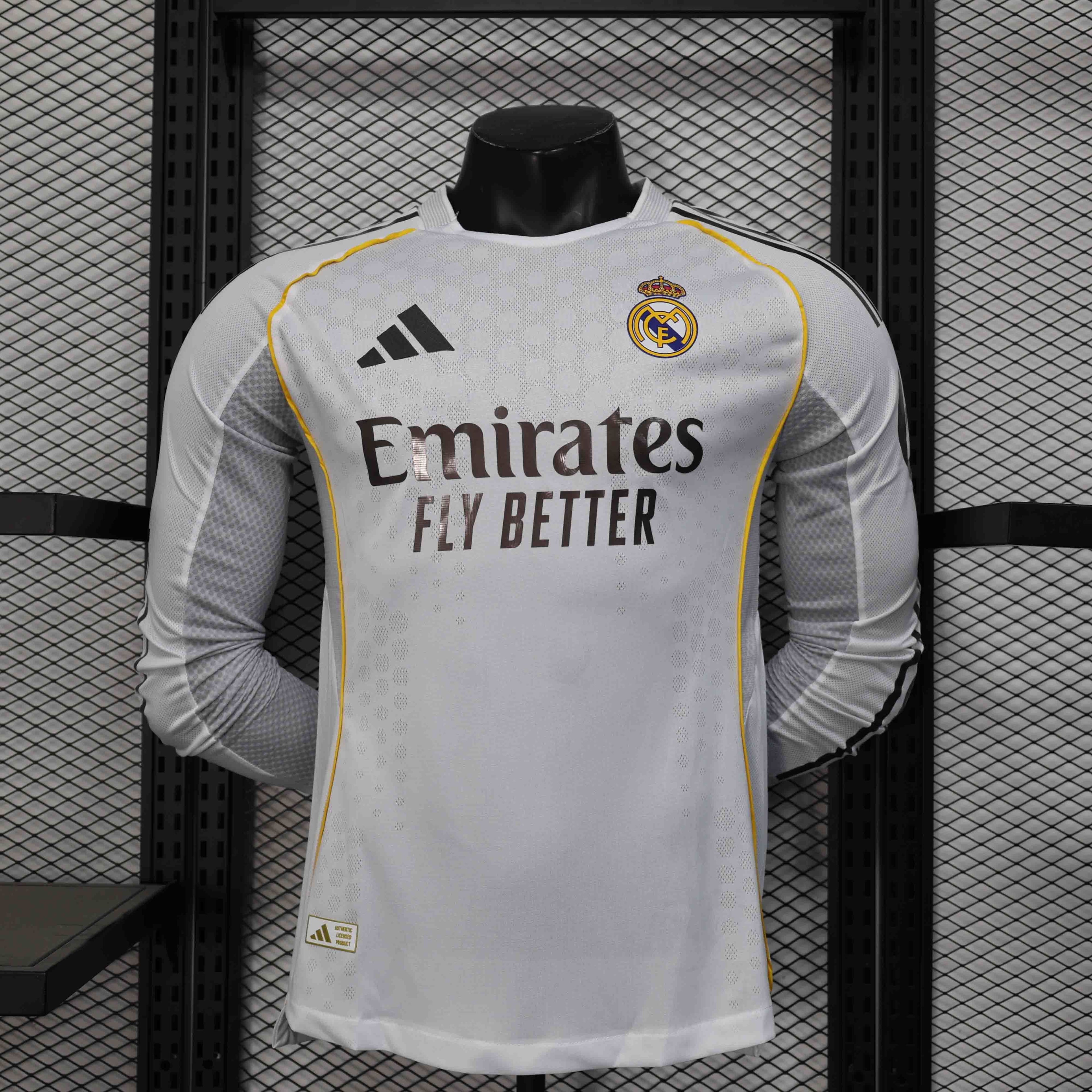 Maillot Real Madrid Manches Longues 2025/26 Domicile – Player Version
