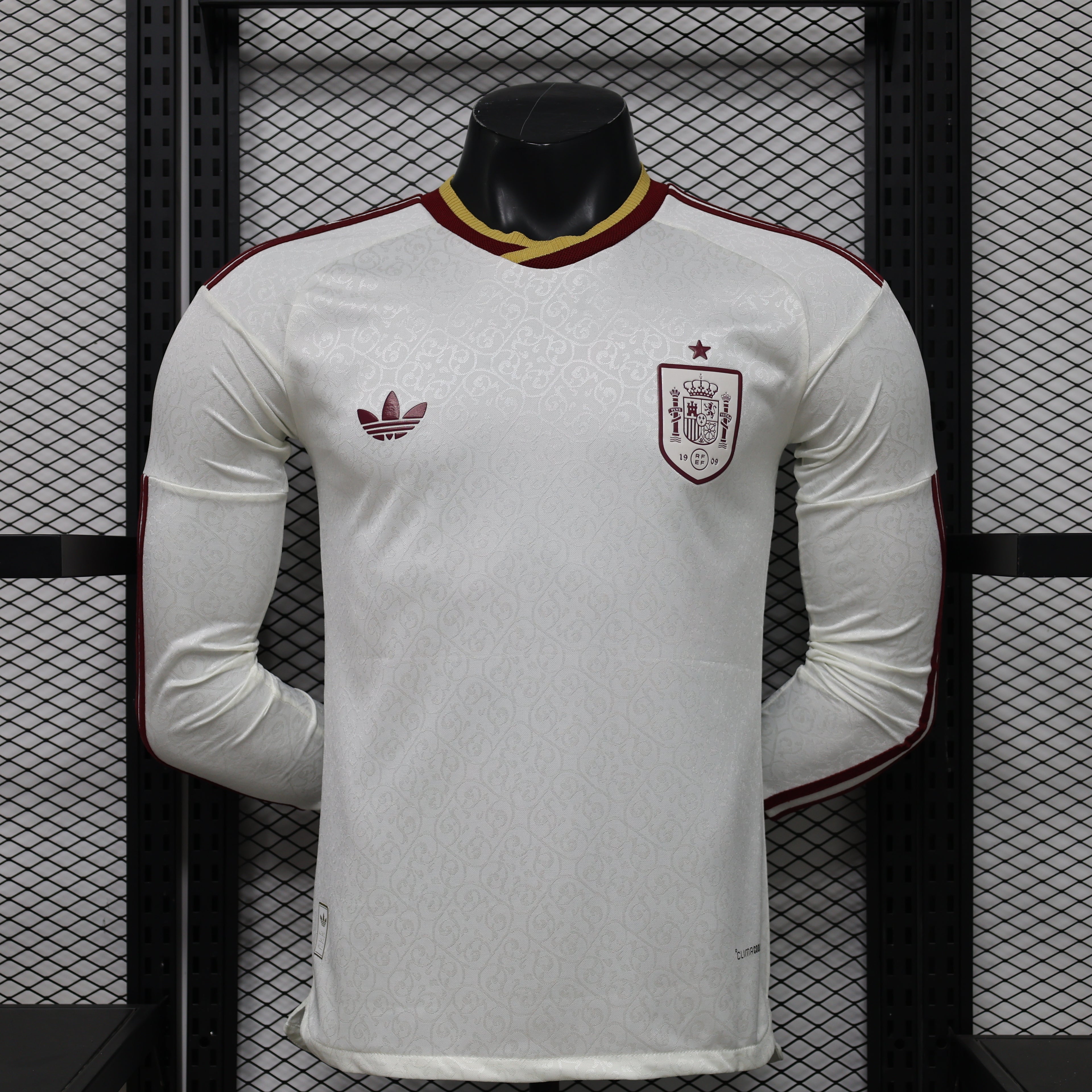 Maillot Espagne Manches Longues Coupe du Monde 2026 Extérieur – Player Version
