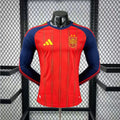 Maillot Espagne Manches Longues Coupe du Monde 2026 Domicile 2 Stars – Player Version